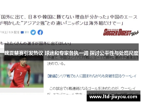 魏震禁赛引发热议 球迷和专家各执一词 探讨公平性与处罚尺度