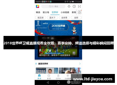 2018世界杯卫视直播观看全攻略：赛事安排、频道选择与精彩瞬间回顾